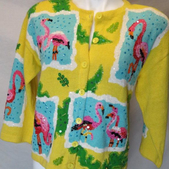 Vintage Flamingo sweater by Jane's Closet - Picture 1 of 5